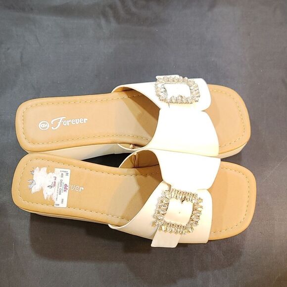 BRAND NEW FOREVER OPEN-TOE BLOCK HEEL ESPADRILLE WEDGE SANDAL G1 - Picture 5 of 12